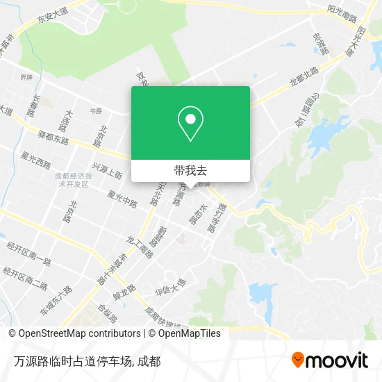 万源路临时占道停车场地图