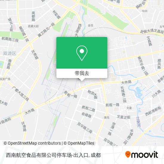 西南航空食品有限公司停车场-出入口地图