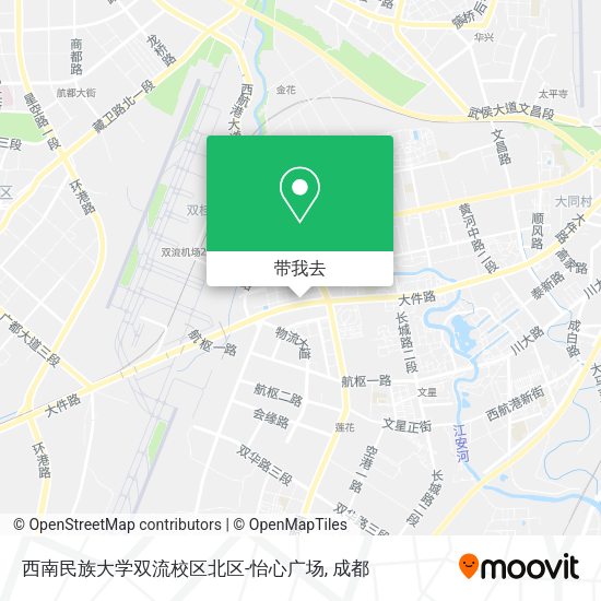 西南民族大学双流校区北区-怡心广场地图