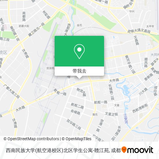 西南民族大学(航空港校区)北区学生公寓-赣江苑地图