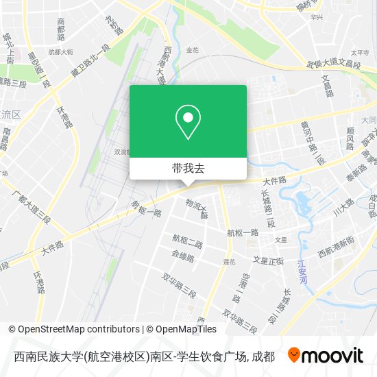 西南民族大学(航空港校区)南区-学生饮食广场地图