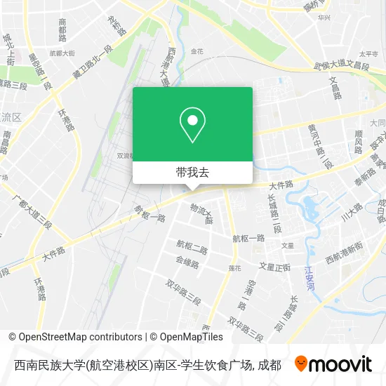 西南民族大学(航空港校区)南区-学生饮食广场地图