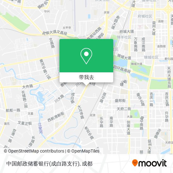 中国邮政储蓄银行(成白路支行)地图