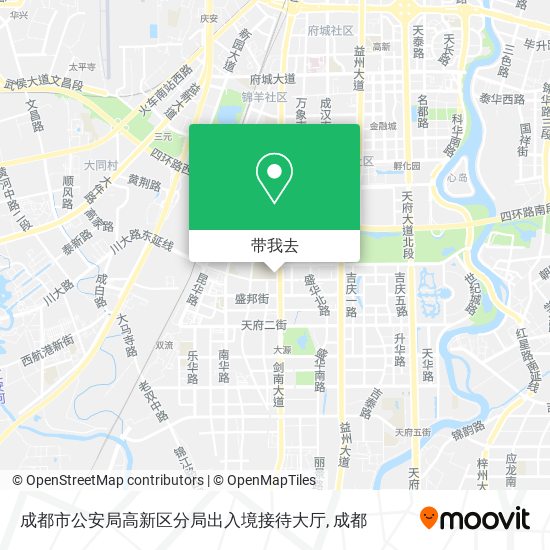 成都市公安局高新区分局出入境接待大厅地图