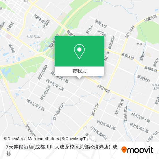 7天连锁酒店(成都川师大成龙校区总部经济港店)地图