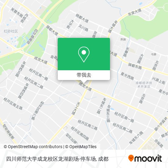 四川师范大学成龙校区龙湖剧场-停车场地图