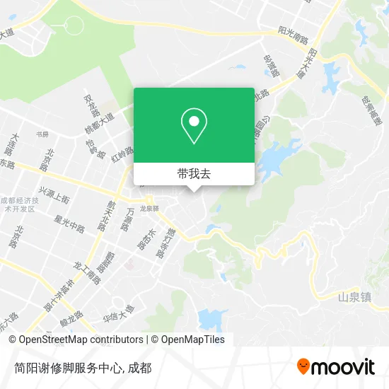 简阳谢修脚服务中心地图