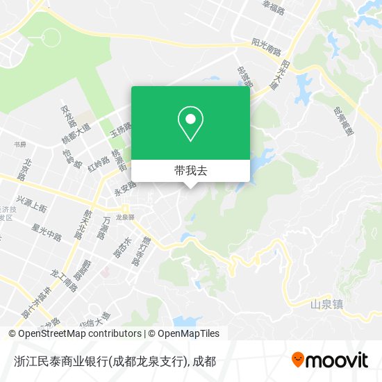 浙江民泰商业银行(成都龙泉支行)地图