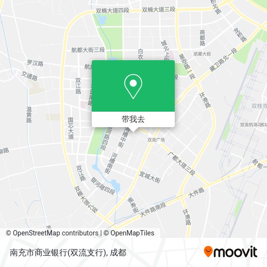 南充市商业银行(双流支行)地图