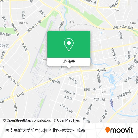 西南民族大学航空港校区北区-体育场地图