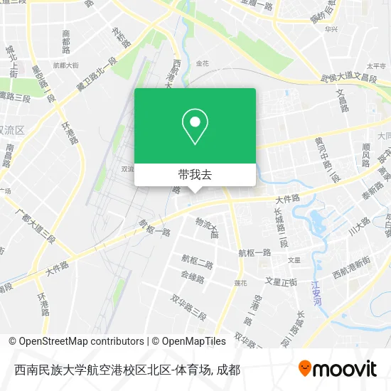 西南民族大学航空港校区北区-体育场地图