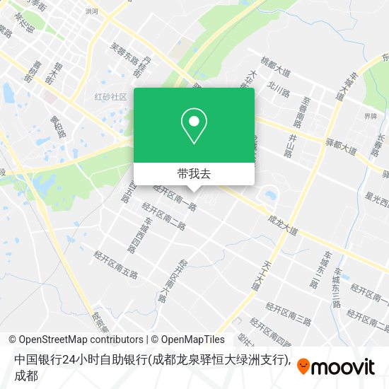 中国银行24小时自助银行(成都龙泉驿恒大绿洲支行)地图
