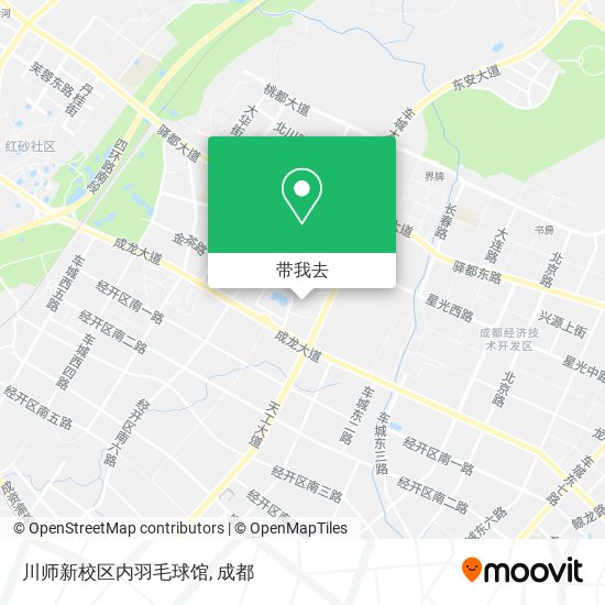 川师新校区内羽毛球馆地图