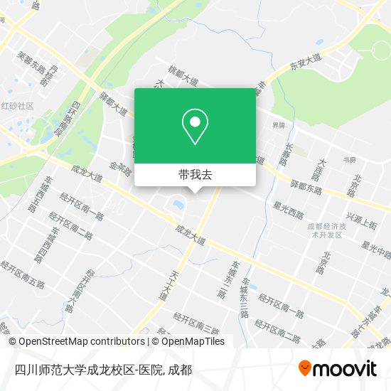 四川师范大学成龙校区-医院地图