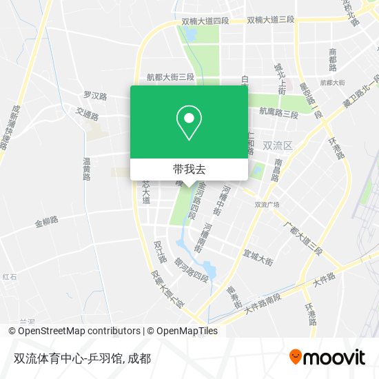 双流体育中心-乒羽馆地图