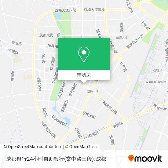 成都银行24小时自助银行(棠中路三段)地图