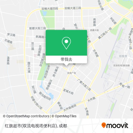 红旗超市(双流电视塔便利店)地图