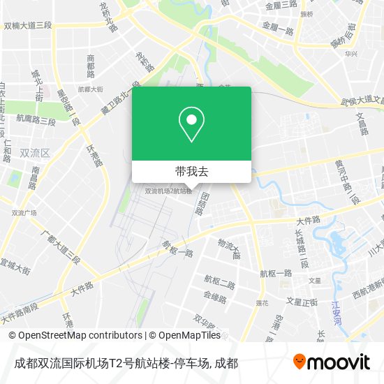成都双流国际机场T2号航站楼-停车场地图