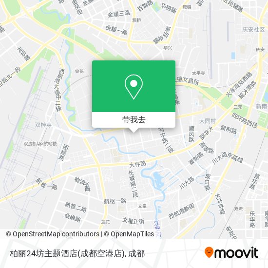 柏丽24坊主题酒店(成都空港店)地图
