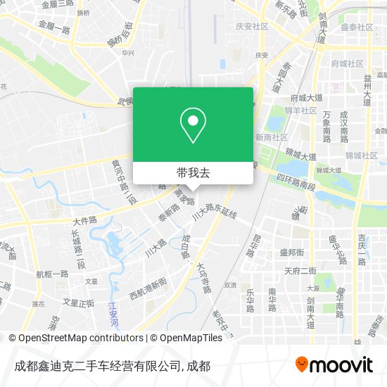 成都鑫迪克二手车经营有限公司地图