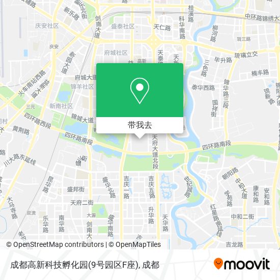 成都高新科技孵化园(9号园区F座)地图
