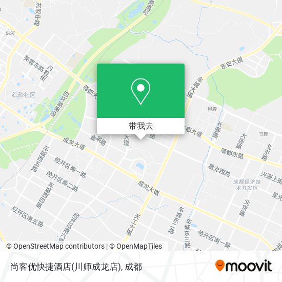 尚客优快捷酒店(川师成龙店)地图