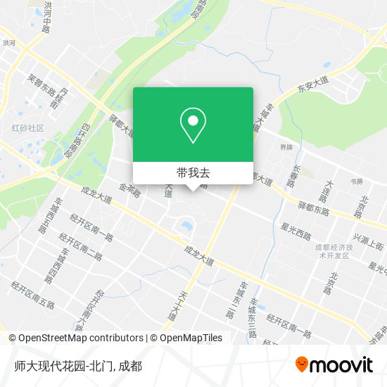 师大现代花园-北门地图