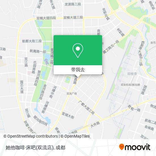 她他咖啡·床吧(双流店)地图