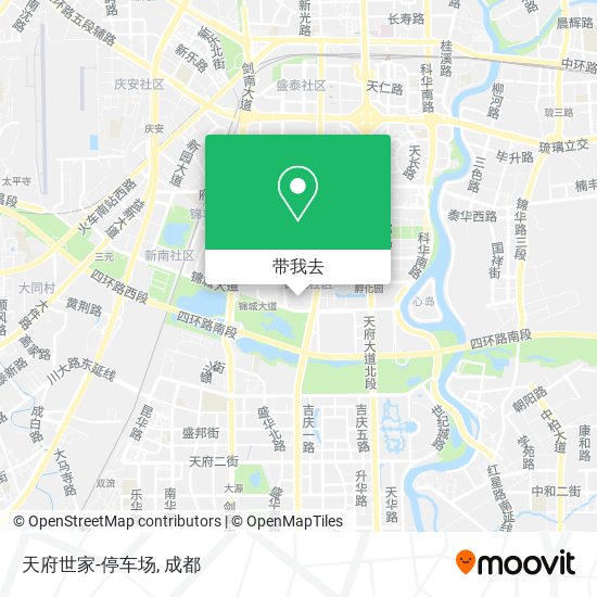 天府世家-停车场地图