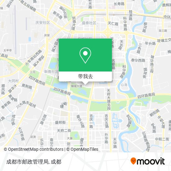 成都市邮政管理局地图