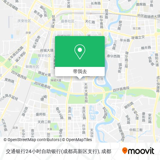 交通银行24小时自助银行(成都高新区支行)地图