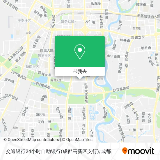 交通银行24小时自助银行(成都高新区支行)地图