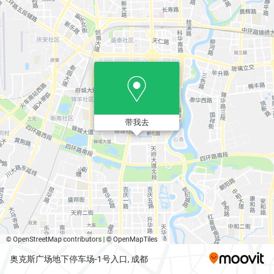 奥克斯广场地下停车场-1号入口地图
