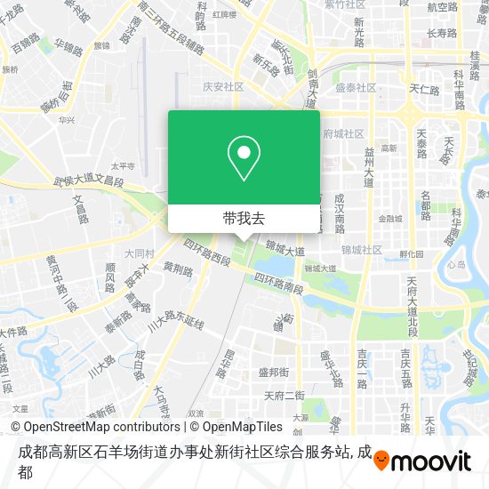 成都高新区石羊场街道办事处新街社区综合服务站地图