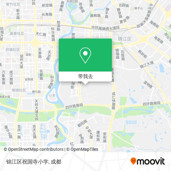 锦江区祝国寺小学地图