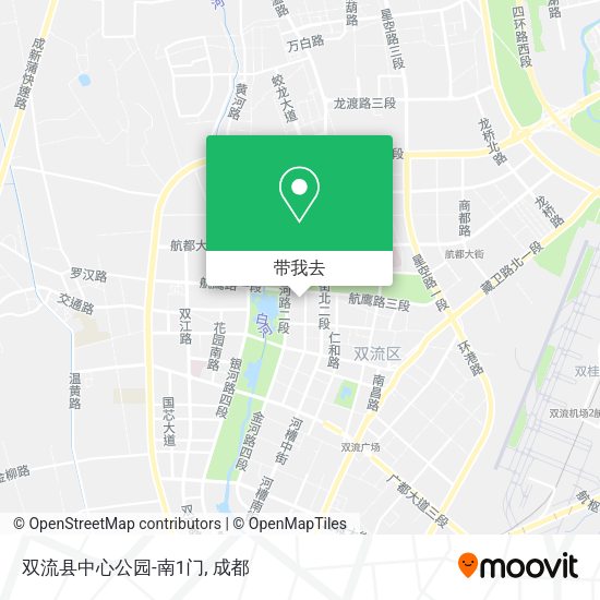 双流县中心公园-南1门地图
