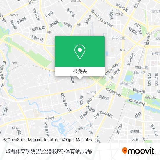 成都体育学院(航空港校区)-体育馆地图
