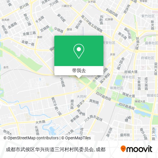 成都市武侯区华兴街道三河村村民委员会地图