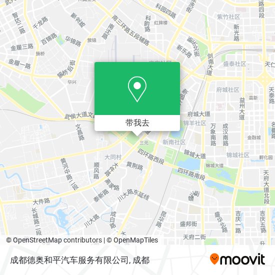成都德奥和平汽车服务有限公司地图