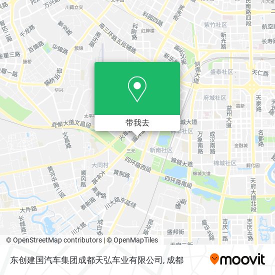 东创建国汽车集团成都天弘车业有限公司地图