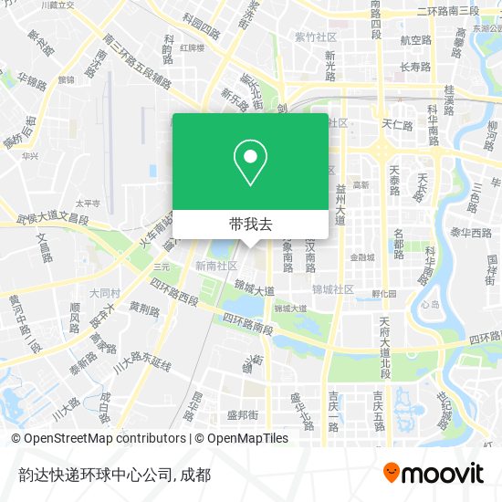 韵达快递环球中心公司地图