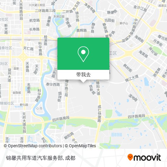 锦馨共用车道汽车服务部地图