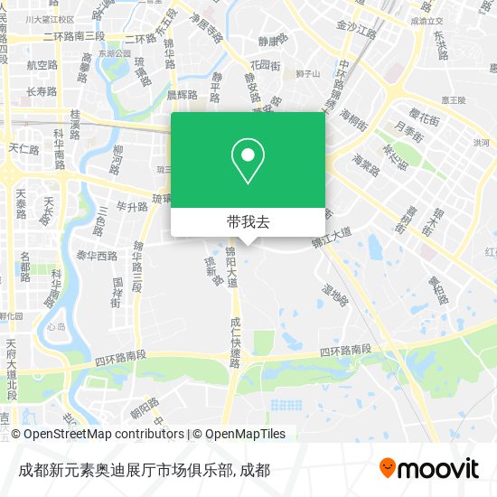 成都新元素奥迪展厅市场俱乐部地图