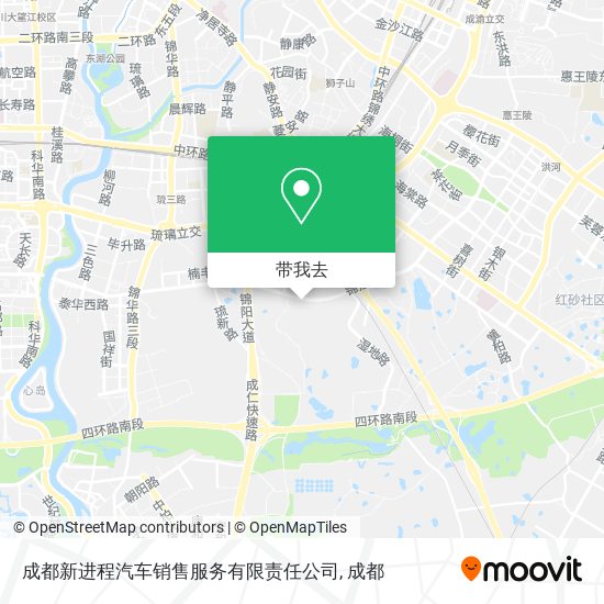 成都新进程汽车销售服务有限责任公司地图