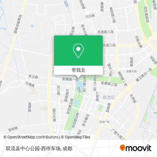 双流县中心公园-西停车场地图