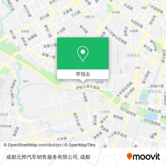 成都元烨汽车销售服务有限公司地图