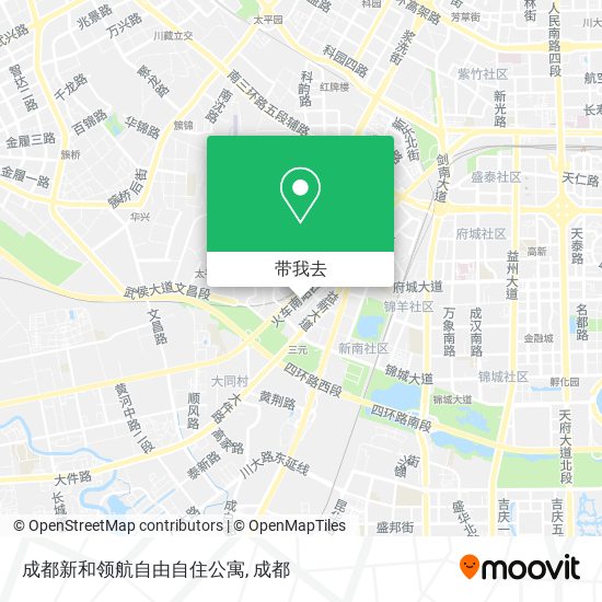 成都新和领航自由自住公寓地图