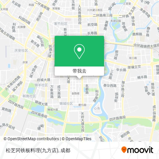 松芝冈铁板料理(九方店)地图