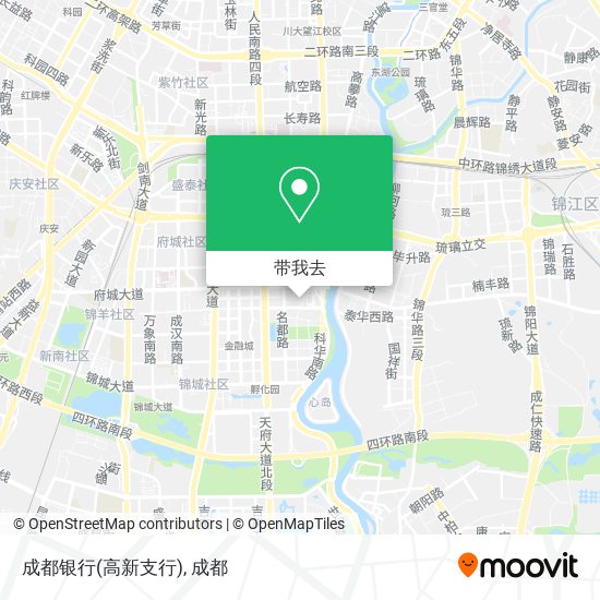 成都银行(高新支行)地图
