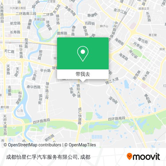成都怡星仁孚汽车服务有限公司地图